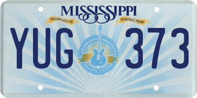 MS license plate YUG373