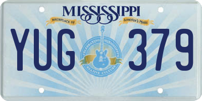 MS license plate YUG379