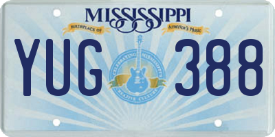 MS license plate YUG388