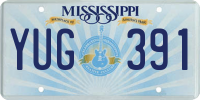 MS license plate YUG391
