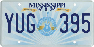 MS license plate YUG395