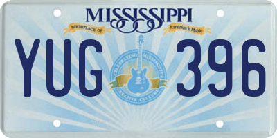 MS license plate YUG396