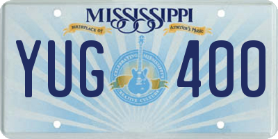 MS license plate YUG400