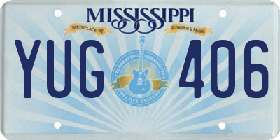 MS license plate YUG406