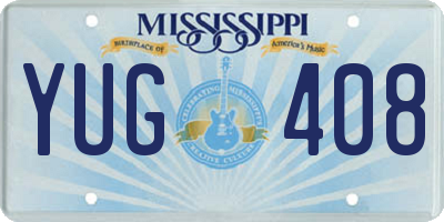 MS license plate YUG408