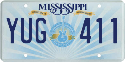 MS license plate YUG411