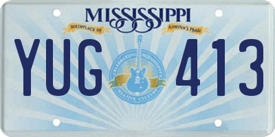 MS license plate YUG413