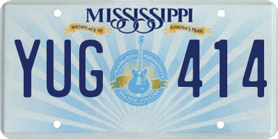 MS license plate YUG414