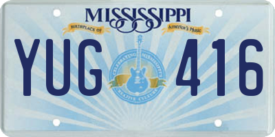 MS license plate YUG416