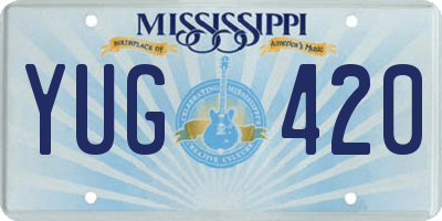MS license plate YUG420