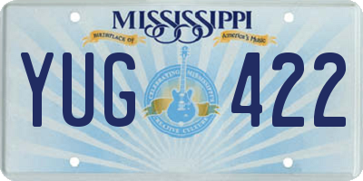 MS license plate YUG422
