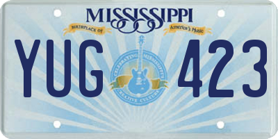 MS license plate YUG423