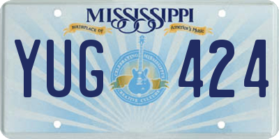 MS license plate YUG424