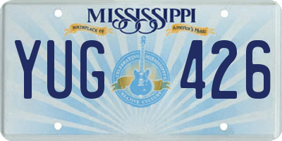MS license plate YUG426