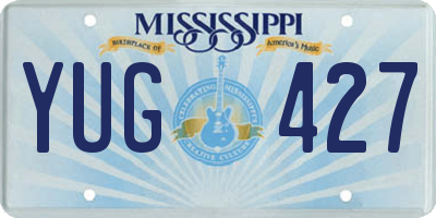 MS license plate YUG427