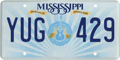 MS license plate YUG429