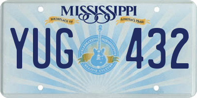 MS license plate YUG432