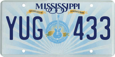 MS license plate YUG433