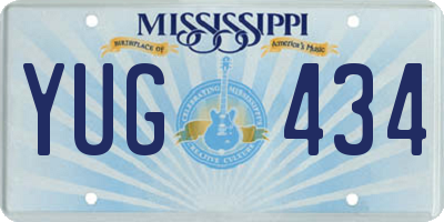 MS license plate YUG434