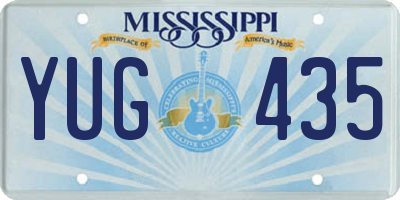 MS license plate YUG435