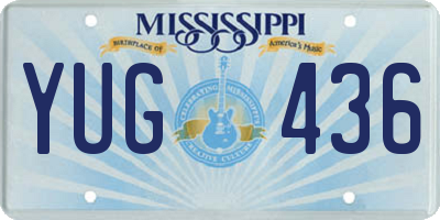MS license plate YUG436