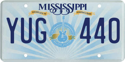 MS license plate YUG440