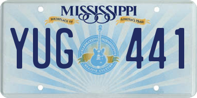 MS license plate YUG441