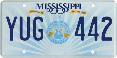 MS license plate YUG442
