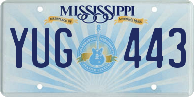 MS license plate YUG443