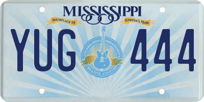 MS license plate YUG444