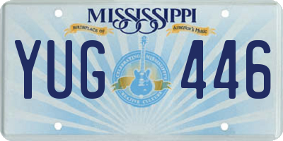 MS license plate YUG446