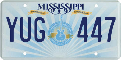 MS license plate YUG447