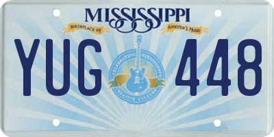 MS license plate YUG448