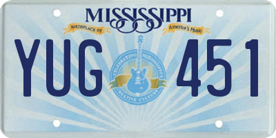 MS license plate YUG451