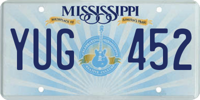 MS license plate YUG452