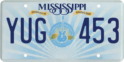 MS license plate YUG453