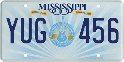 MS license plate YUG456