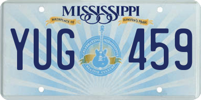 MS license plate YUG459
