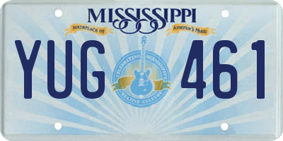 MS license plate YUG461