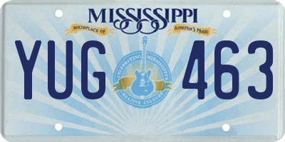 MS license plate YUG463
