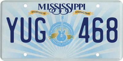 MS license plate YUG468