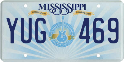 MS license plate YUG469