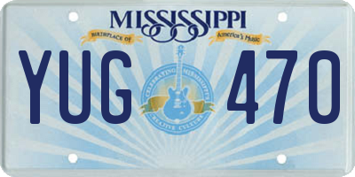 MS license plate YUG470