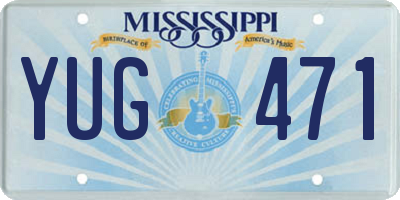 MS license plate YUG471