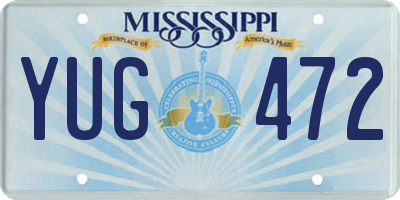 MS license plate YUG472
