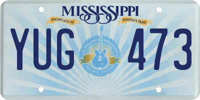 MS license plate YUG473