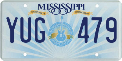 MS license plate YUG479