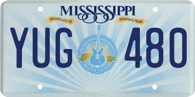 MS license plate YUG480