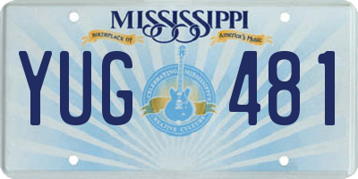 MS license plate YUG481