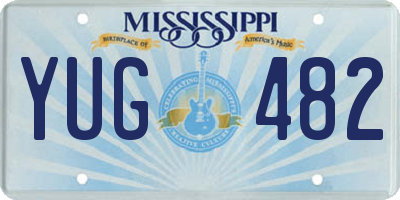 MS license plate YUG482